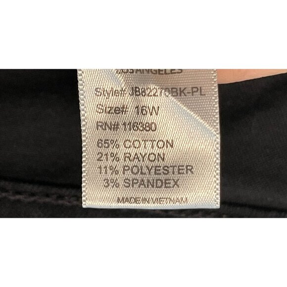 Judy Blue Women Skinny Fit Capri Destroyed High Rise Stretch Black Denim 16W - Picture 12 of 14